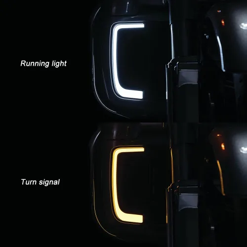Miniatura 6 de Luces de ventilación Road Glide, intermitentes, circulación diurna, luces laterales para motocicletas 2015-2020 (negro)