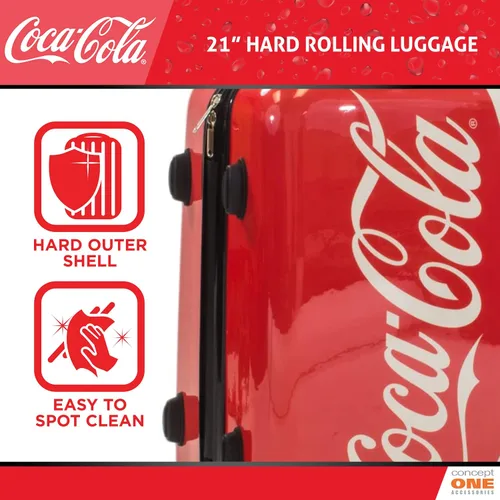 Miniatura 5 de Concept One Coca Cola - Maleta con ruedas de 21 pulgadas, color rojo
