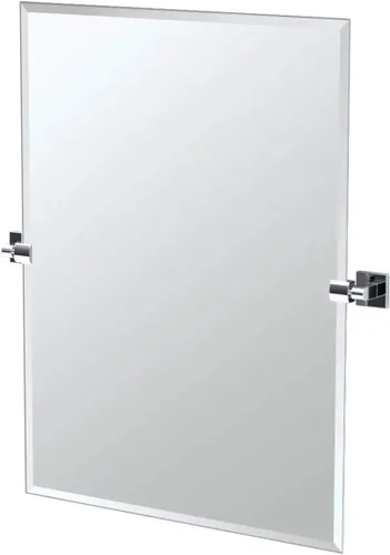 Miniatura 8 de Gatco 5679SM - Espejo rectangular sin marco, 24 pulgadas, latón cepillado negro mate combinado