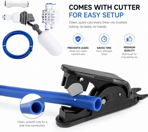 Miniatura 2 de Kit de válvula de flotador RO/DI para tanque de arrecife y acuario ATO - Sistema de apagado automático para ósmosis inversa - Incluye válvula