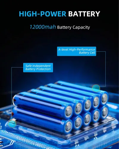 Miniatura 9 de Inflador de Neumáticos Compresor de Aire Portátil, Bomba de Aire Eléctrica Inalámbrica 4 Veces Más Rápida para Neumáticos de Coche con Medidor