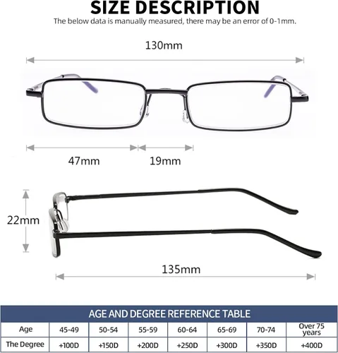 Miniatura 6 de Lentes de lectura con bloqueo de luz azul, lectores de bolsillo delgados con estuche de clip para bolígrafo, mini lectores ligeros