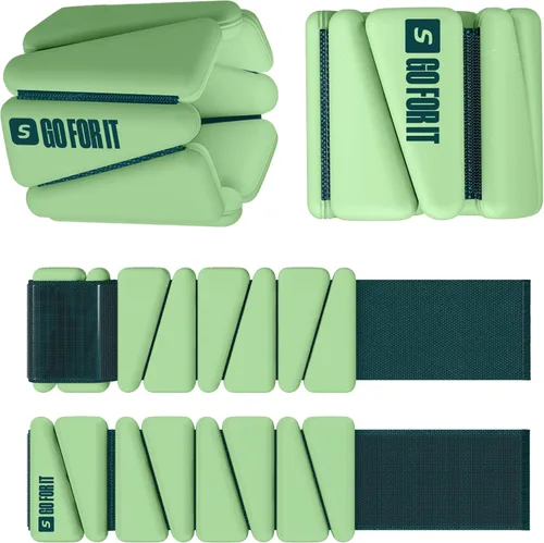 Miniatura 10 de SPORTBIT Brazaletes y pesas para tobillos para mujeres - Juego de 2 (1 libra cada una) Brazaletes ajustables con pesas para tobillos y muñecas