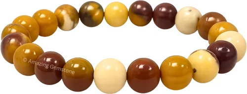 Miniatura 674 de Amazing Gemstone Pulsera de cristal para mujeres y hombres, pulsera de cristal curativo de protección, pulsera elástica con cuentas de piedras