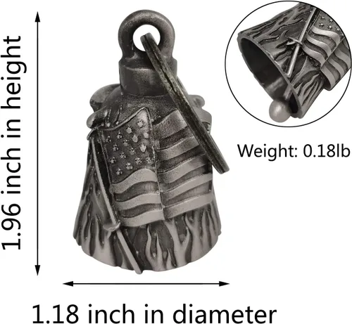 Miniatura 5 de Campana de motocicleta con colgador para motociclista, campanas de motociclista de buena suerte y accesorios de motocicleta, campana de la suerte