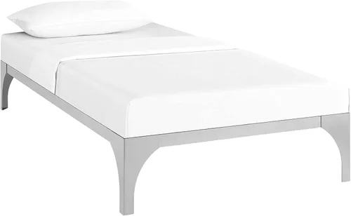 Plataforma de metal para cama Modway Ollie. Tamaños: twin, full, queen y king, Metal, Plateado