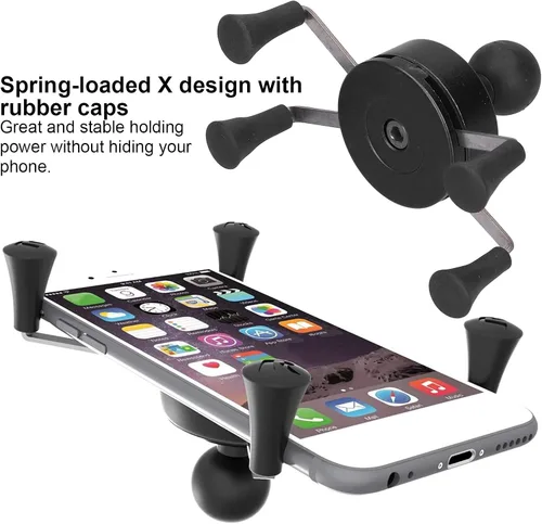 Miniatura 2 de Soporte de teléfono para motocicleta, soporte para teléfono celular, modificación universal con 13 accesorios, soporte de bicicleta para manillar
