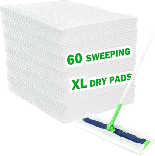 Miniatura 8 de Repuestos de tela de barrido en seco XL para trapeador Swiffer Sweeper XL, almohadillas secas desechables XL, polvo de pelo de mascotas, repuestos
