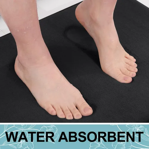 Miniatura 5 de Smiry Tapetes de Baño de Espuma Viscoelástica 36 x 24 pulgadas, Tapetes de Baño Extra Suaves y Absorbentes, Alfombra Antideslizante Lavable
