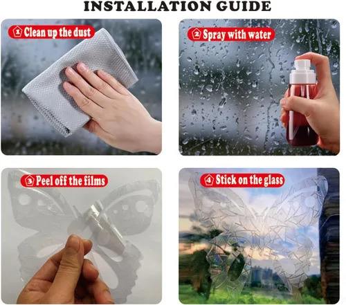 Miniatura 4 de Calcomanías de ventana en forma de nube, calcomanías estáticas de ventana, calcomanías anticolisión para ventanas, calcomanías para evitar golpes