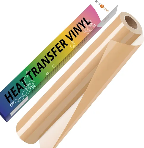 Miniatura 30 de HTVRONT Vinilo HTV de transferencia de calor blanco - 30,5 cm x 36,6 metros de vinilo blanco para planchar para camisetas, rollo de vinilo HTV