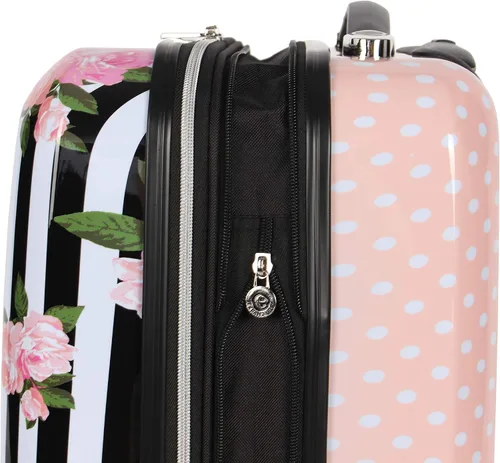 Miniatura 6 de Betsey Johnson Maleta rígida de equipaje de 3 piezas con ruedas giratorias (20 pulgadas, 26 pulgadas, 30 pulgadas) (talla única, puntal flamenco)..
