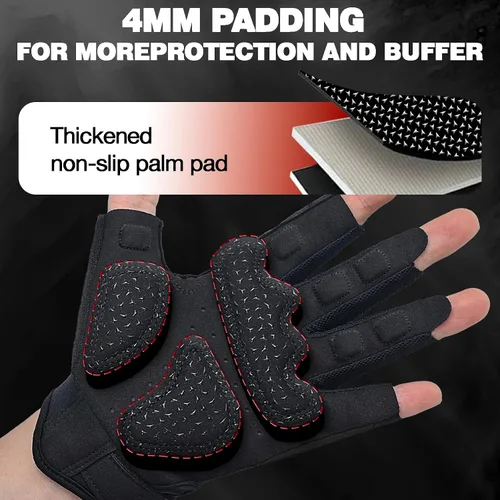 Miniatura 2 de Seektop Guantes de entrenamiento transpirables para mujeres y hombres, guantes gruesos acolchados para levantamiento de pesas, protección completa
