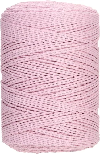 Miniatura 11 de Cuerda de macramé 4 mm x 328 yardas Natural Cuerda de algodón para macramé Cuerda de macramé colorida Cordón de algodón suave Suministros de macramé