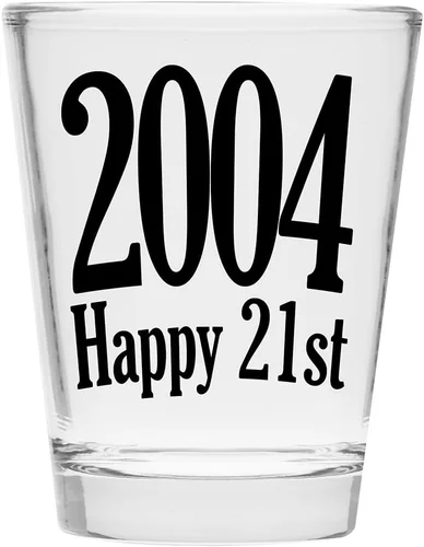 Miniatura 7 de Make Em Laugh 2004 Vaso de chupito de cumpleaños feliz número 21 - Celebra el cumpleaños número 21 - Regalos de cumpleaños perfectos para él o ella