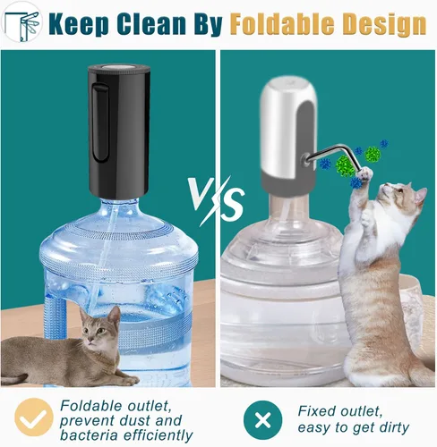 Miniatura 3 de YISH Bomba de dispensador de agua para botella de 5 galones, dispensador de jarra de agua sumergible automático portátil, bomba de botella de agua