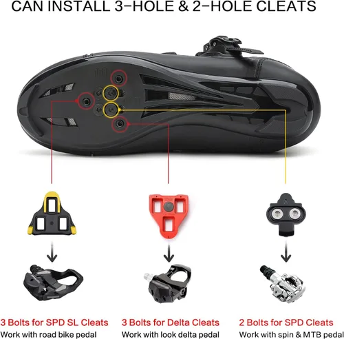 Miniatura 6 de Zapatos de ciclismo unisex compatibles con Peloton zapatos de bicicleta con clip para interiores Peleton Road Bike Riding Racing Zapatos de ciclismo