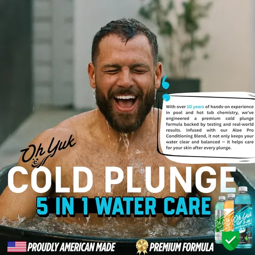 Miniatura 9 de Oh Yuk Tratamiento de agua fría 5 en 1 – Limpiador, clarificador, acondicionador, combate los olores, desodoriza – Cuidado de baño de hielo y bañera