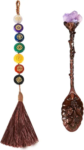 Miniatura 10 de Escoba de altar de bruja de 9.4 pulgadas en miniatura con cepillo Wicca para ceremonias mágicas, rituales Wiccan de Halloween y cucharas de café