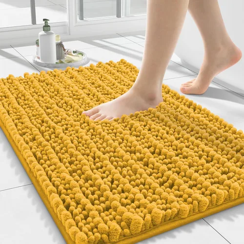 Miniatura 320 de Smiry Alfombras de Baño 24x16 pulgadas, Alfombras de Baño de Chenilla Extra Suaves y Absorbentes, Respaldo de Goma Antideslizante, Lavable a Máquina