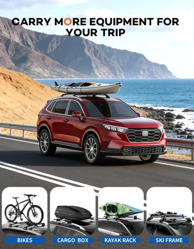 Miniatura 7 de Barras transversales para techo Wonderdriver 260lbs Compatibles con Honda CR-V CRV y CRV Sport Hybrid 2023 2024 2025 2026, portaequipajes