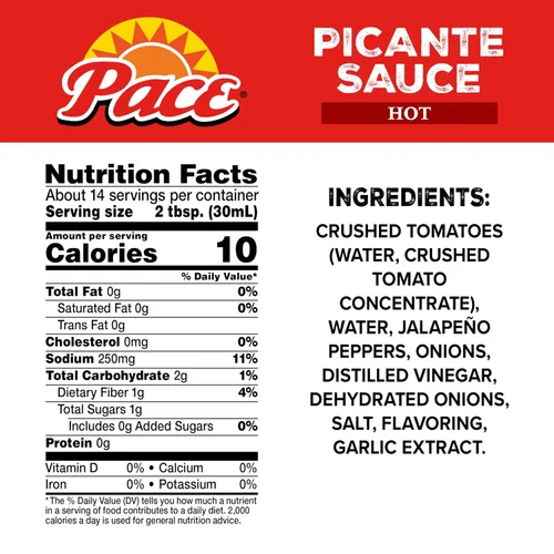 Miniatura 2 de Salsa picante caliente Pace, frasco de 16 oz