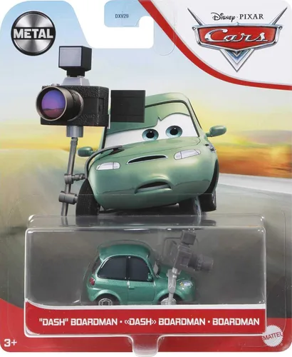 Miniatura 5 de Disney Cars Dash Boardman, miniatura, juguete coleccionable de automóvil basado en películas de autos, para niños de 3 años en adelante, multicolor