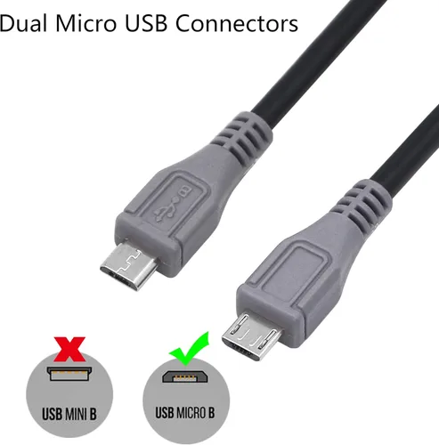 Miniatura 2 de CERRXIAN Cable adaptador USB micro macho a micro macho OTG (3.3 ft)