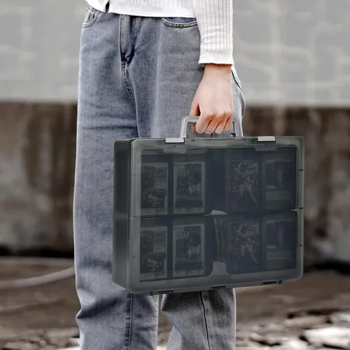 Miniatura 7 de ALCYON 1600+ Caja de Almacenamiento para Tarjetas de Béisbol, Organizador de Tarjetas Deportivas, Estuche de Plástico Duro Compatible con Tarjetas