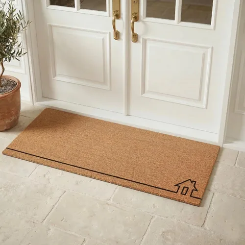 Miniatura 98 de Fab Habitat Felpudo extra grueso, tejido a mano, duradero, fibra de coco natural, entrada, puerta delantera, porche, patio, pájaros en rama, gris
