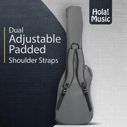 Miniatura 6 de Hola! Music Estuche para guitarra bajo eléctrico, bolsa suave de 41 pulgadas para guitarras eléctricas con acolchado de 1 pulgada, bolsillos