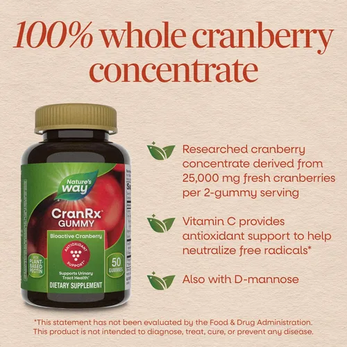 Miniatura 3 de Nature's Way CranRx Gomitas de arándano, salud urinaria*, 50
