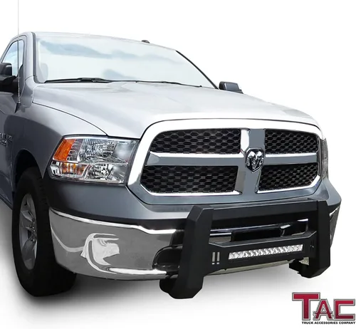 Miniatura 3 de TAC - Barra de toro modular con LED compatible con RAM 1500 2009-2018 RAM 1500 Classic 2019-2023 (excluye Rebel y Warlock), protector de cepillo