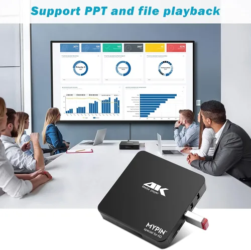 Miniatura 7 de Reproductor multimedia MP4 4K @60hz con fuente de alimentación, unidad USB HDD/256G de 8 TB/tarjeta SD con salida HDMI/AV para HDTV/PPT MKV AVI MP4