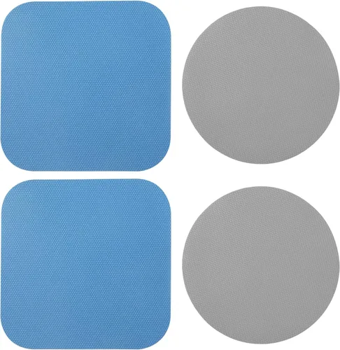 Miniatura 10 de 4 almohadillas para abridor de tarros, agarres de goma para tarros, abridor de tarros multifunción para personas mayores con posavasos de manos Azul