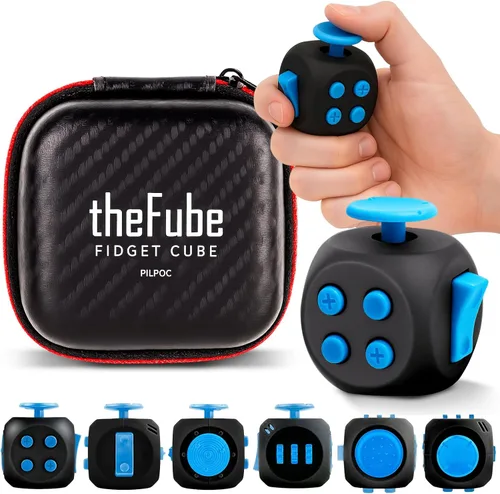 Miniatura 18 de PILPOC - Cubo para la ansiedad theFube, Dodecágono con 12 lados – Cubo para la ansiedad de alta calidad con funda de transporte exclusiva, duradero