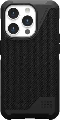 Miniatura 7 de URBAN ARMOR GEAR UAG - Funda compatible con iPhone 15 Pro de 6.1 pulgadas, funda Metropolis LT Kevlar negra con imán integrado compatible con carga