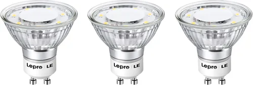 Miniatura 8 de Lepro Bombillas LED GU10 no regulables, 2700 K, luz cálida suave GU10, repuesto para iluminación de pista empotrada, bombillas LED de 4 W con haz