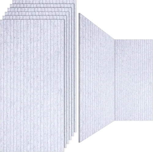 Paquete de 10 paneles acústicos de pared de 47 x 24 pulgadas, grandes paneles autoadhesivos de absorción de sonido para el hogar, dormitorio, sala