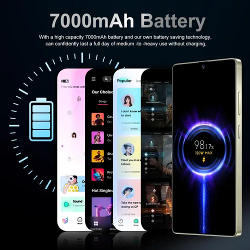 MMY I25 Ultra 5G teléfono inteligente desbloqueado, 16GB+512GB (amarillo)