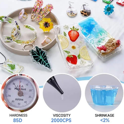 Miniatura 4 de Juego de resina UV con linterna y 7.05 oz de resina transparente de baja viscosidad