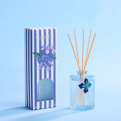Miniatura 2 de COCORRÍNA Difusor de junco, difusor de flores con aroma a iris azul, 6.09 onzas líquidas, 8 cañas, fragancia para el hogar de larga duración