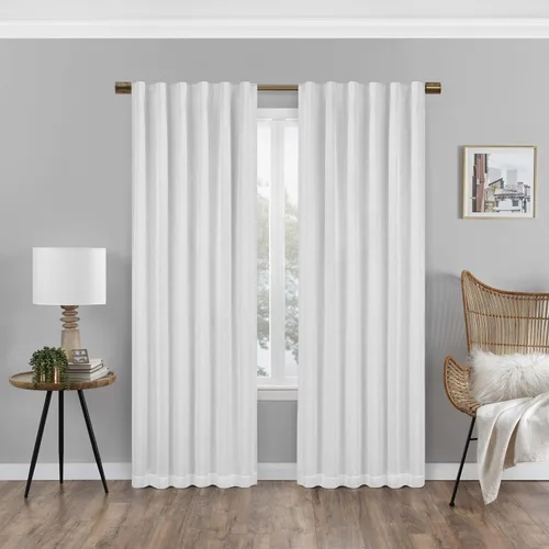 ECLIPSE Absolute Zero Nora - Cortinas opacas con aislamiento térmico y bolsillo para cortinero, para dormitorio, panel individual, 50 x 108