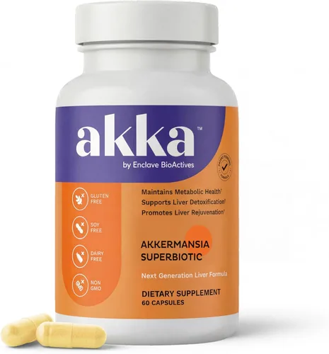 AKKA - Akkermansia Probiotic Liver Cleanse Detox & Repair - Suplemento de salud hepática para energía, digestión y metabolismo con Akkermansia