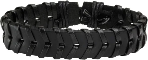 Miniatura 2 de Eigso Pulsera de cuero sintético con cuentas de madera para hombres y mujeres, tejido hecho a mano, cierre ajustable