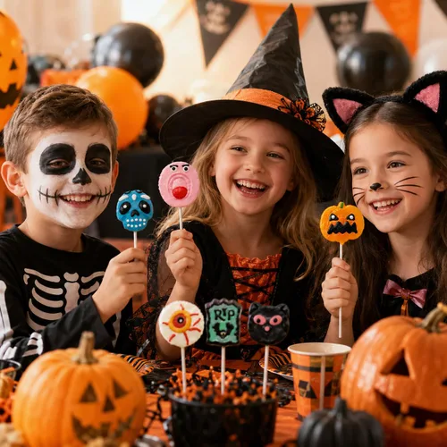 Miniatura 6 de Fruidles Lollipop Suckers Candy, dulces espeluznantes, ideales para bolsas de golosinas de fiesta de Halloween, envueltos individualmente