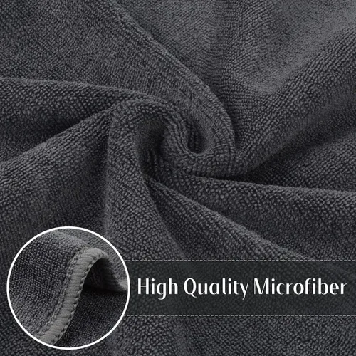 Miniatura 6 de Paños de limpieza de microfibra, para cualquier propósito SINLAND (12 x 12 pulgadas), Gris pizarra, Paquete de 6