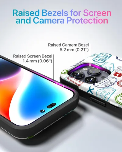 Miniatura 29 de TORU CX Slim - Funda tipo cartera para iPhone 15, funda protectora a prueba de golpes resistente con tarjetero oculto y ranura para tarjetas, espejo