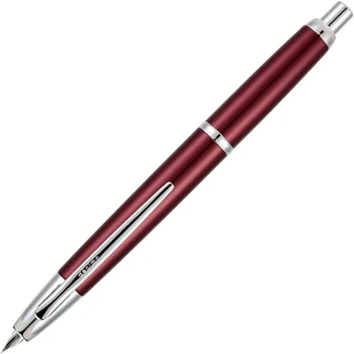Miniatura 10 de Decimo pluma fuente retráctil, borgoña, rodio (Burgundy/Rhodium)