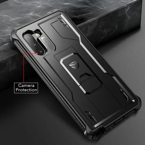 Miniatura 6 de Dexnor Funda para Samsung Galaxy Note 10, [Protector de pantalla y soporte integrados] Protección de grado militar pesado a prueba de golpes